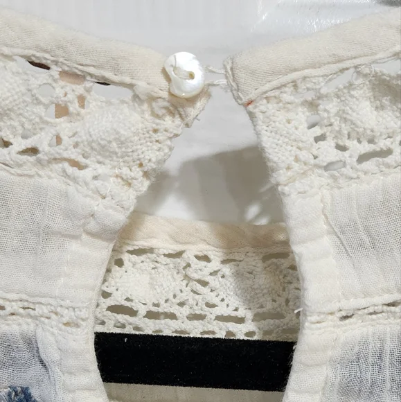 Free People Urban Outfitters Victorian Embroidered Mini Dress size XS - Picture 8 of 11